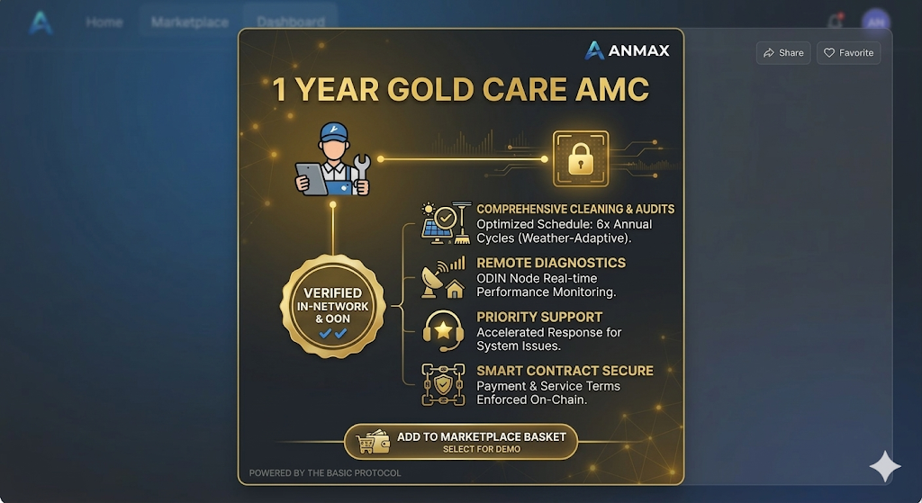 1 Year Gold AMC for plants upto 9.72KW